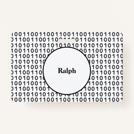 Binaire Code Computertaal met Naam Badge (Voorkant)