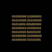 Binaire code Dank u kaart