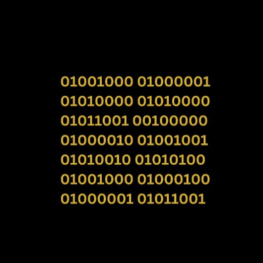 Binaire code Dank u kaart