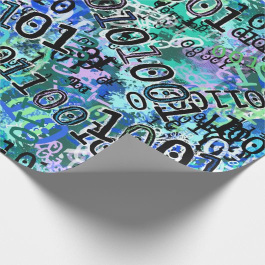 Binaire Code Geek Cadeaupapier (Hoek)