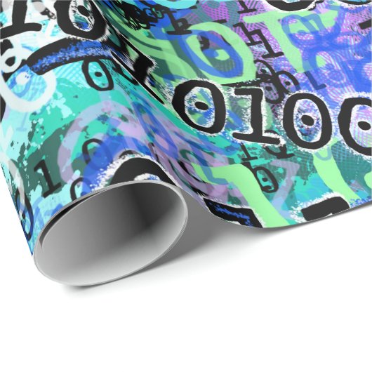 Binaire Code Geek Cadeaupapier (Rol Hoek)