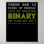 Binaire Code Geek T - shirts van de Computer Nerd Poster (Voorkant)