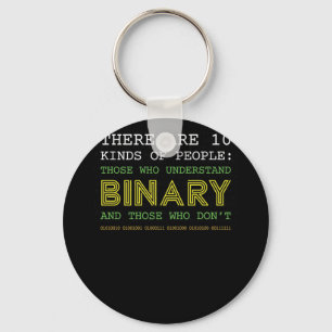Binaire Code Geek T - shirts van de Computer Nerd Sleutelhanger