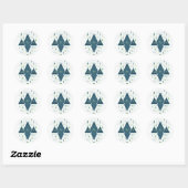 Binaire code geometrisch patroon voor programmeurs ronde sticker (Vel)