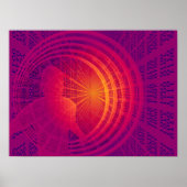 Binaire Code Hi-Tech Abstract Design Poster (Voorkant)