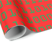 Binaire Code kerstcomputer Cadeaupapier (Rol Hoek)