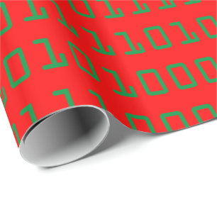 Binaire Code kerstcomputer Cadeaupapier