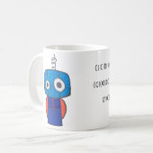 Binaire code koffie-mok met Robot Koffiemok (Voorkant links)