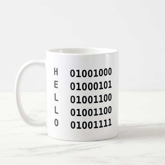 Binaire code koffiemok (Links)