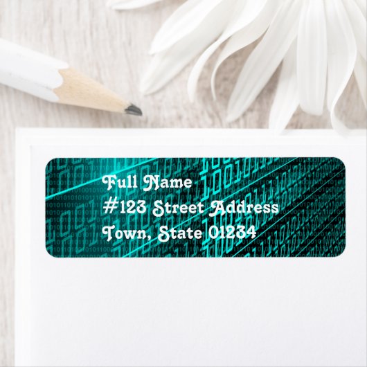 Binaire code mailinglabels etiket (Insitu)