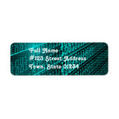 Binaire code mailinglabels etiket (Voorkant)