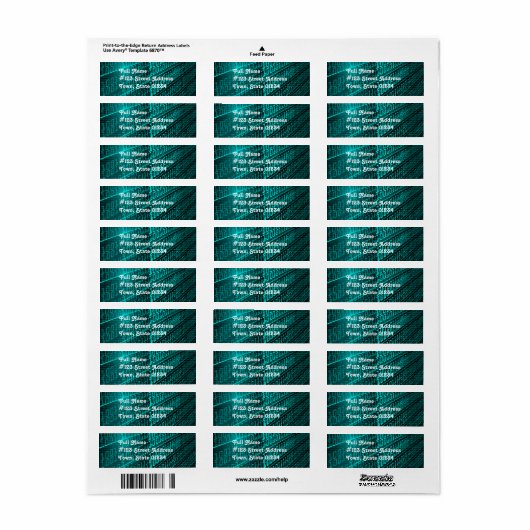 Binaire code mailinglabels etiket (Full Sheet)