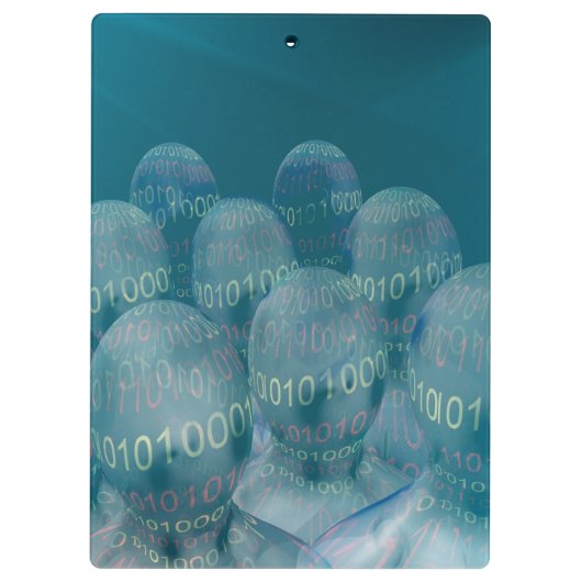 binaire code , man en digitale communicatie . klembord (Achterkant)