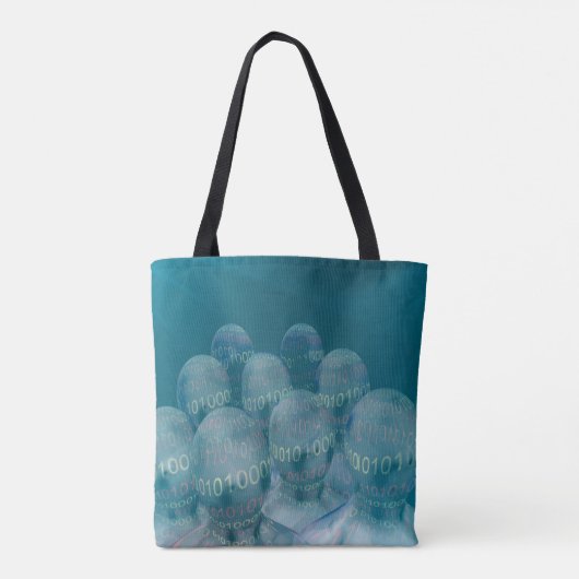 binaire code , man en digitale communicatie . tote bag (Achterkant)