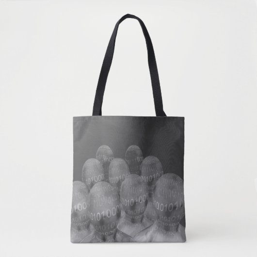 binaire code , man en digitale communicatie . tote bag (Voorkant)