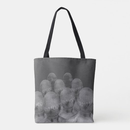 binaire code , man en digitale communicatie . tote bag (Achterkant)