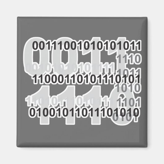 binaire code ontwerp magneet (Voorkant)