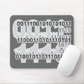 binaire code ontwerp muismat (Met muis)