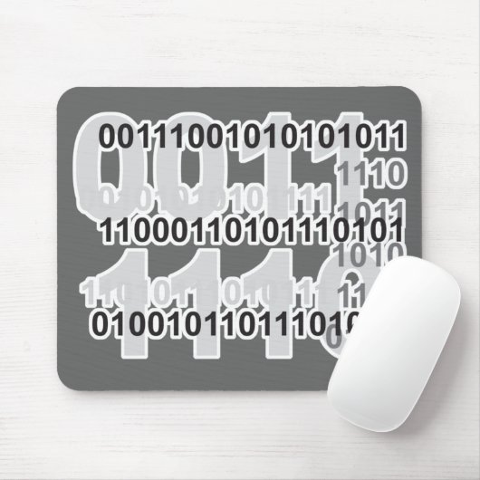 binaire code ontwerp muismat (Met muis)
