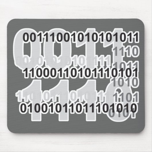binaire code ontwerp muismat (Voorkant)