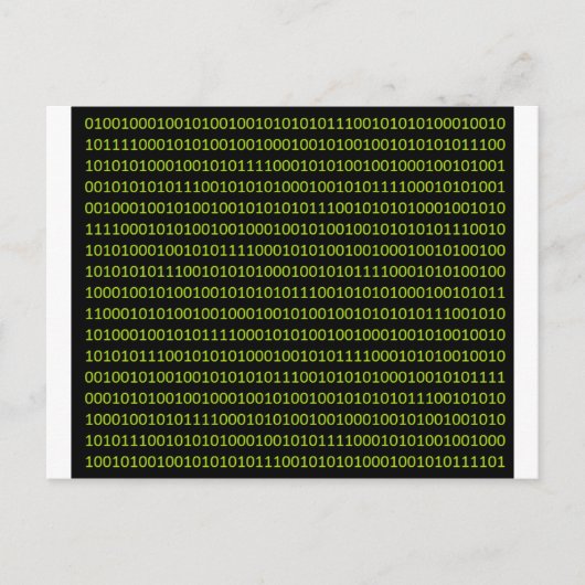 binaire code.png briefkaart (Voorkant)