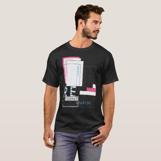 Binaire Code Retro Computer Freak Programmeur Nerd T-shirt (Voorkant volledig)
