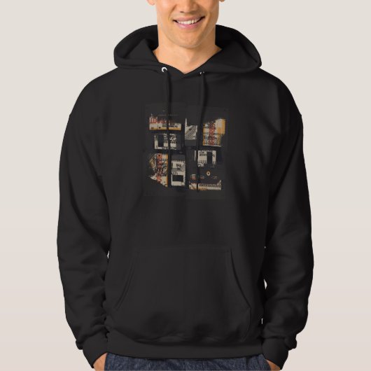 Binaire Code Retro Computer Glitch Geek Programmer Hoodie (Voorkant)