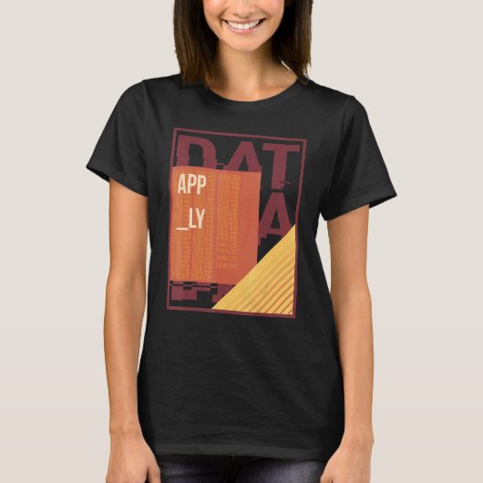Binaire Code Retro Computer Glitch Geek Programmer T-shirt (Voorkant)