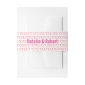 Binaire Code roze geek Uitnodigingen Wikkel (Voorkant Voorbeeld)