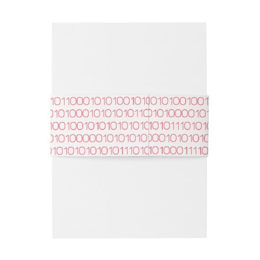 Binaire Code roze geek Uitnodigingen Wikkel (Achterkant Voorbeeld)