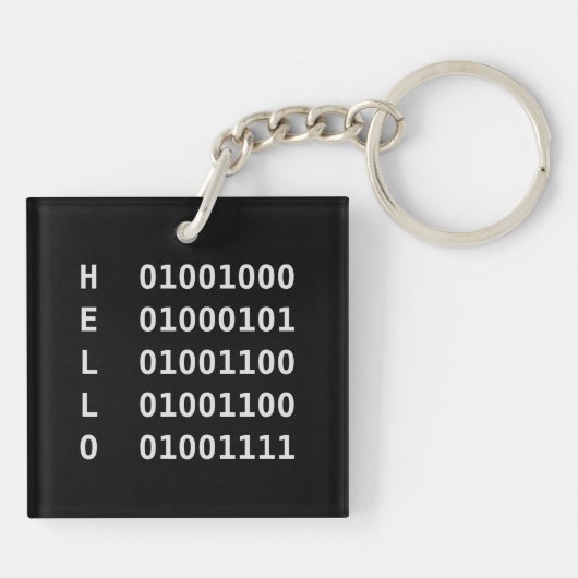 Binaire code sleutelhanger (Achterkant)