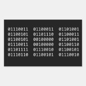 Binaire code sticker (Voorkant)