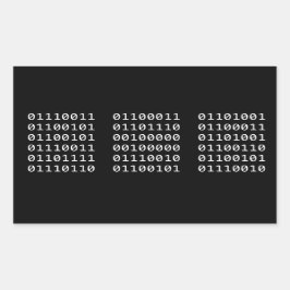 Binaire code sticker