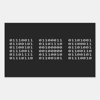 Binaire code sticker