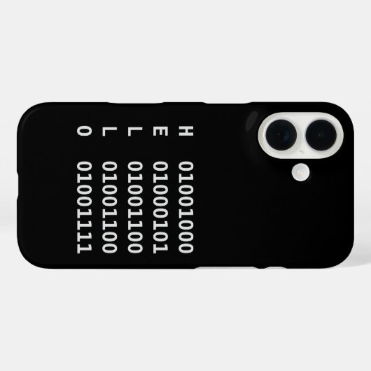 Binaire Code Telefoonkoffer Case-Mate iPhone Case (Achterkant (horizontaal))