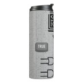 Binaire Code Thermische Tumbler – Modern Tech Desi Thermosbeker (Gedraaid links)