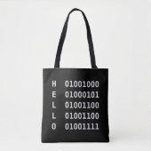 Binaire code tote bag (Voorkant)