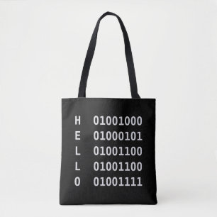 Binaire code tote bag