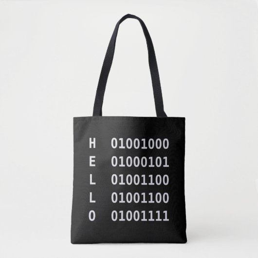 Binaire code tote bag (Voorkant)