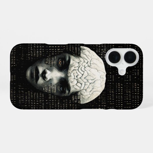 binaire code van het matrixMan iPhone 16 Hoesje (Achterkant horizontaal)