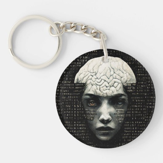 binaire code van het matrixMan Sleutelhanger (Voorkant)