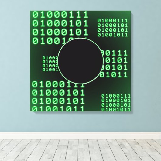 Binaire code voor GEEK Canvas Afdruk (Insitu (Houten vloer))