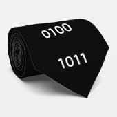 Binaire code voor Geek Funny Nerd stropdas (Opgerold)