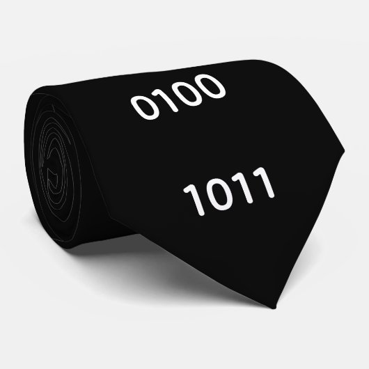 Binaire code voor Geek Funny Nerd stropdas (Opgerold)