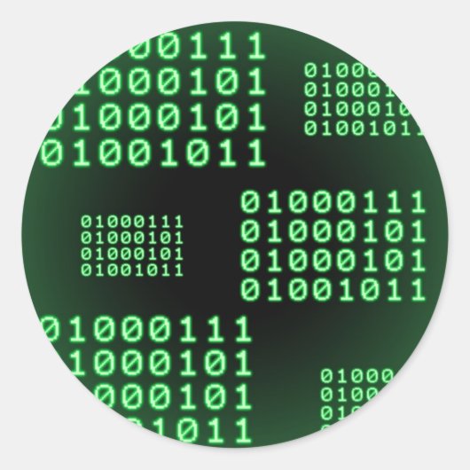 Binaire code voor GEEK Ronde Sticker (Voorkant)