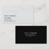 Binaire code voor GEEK Visitekaartje (Voorkant / Achterkant)