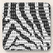 Binaire code zwart-wit Zebra Bier Onderzetter (Voorkant)