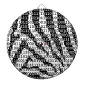 Binaire code zwart-wit Zebra Dartbord (Voorkant)