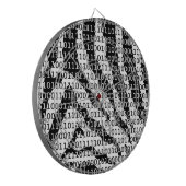 Binaire code zwart-wit Zebra Dartbord (Voorkant Links)