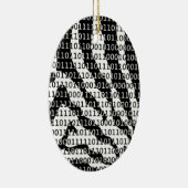 Binaire code zwart-wit Zebra Keramisch Ornament (Rechts)
